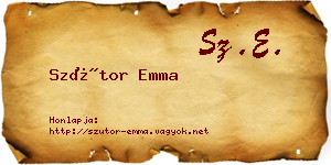 Szútor Emma névjegykártya
